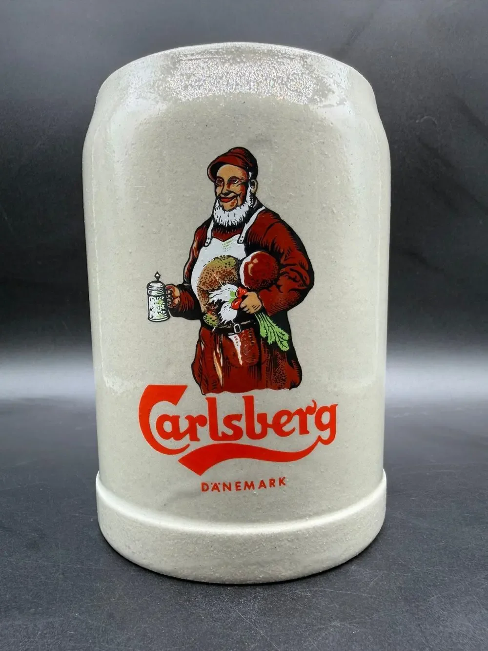 Vintage Carlsberg Danmark 0.5L Beer Stein W Germany Stoneware Mug Breweriana